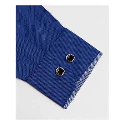 Темно-синяя школьная рубашка в полоску 29911-ПМ21