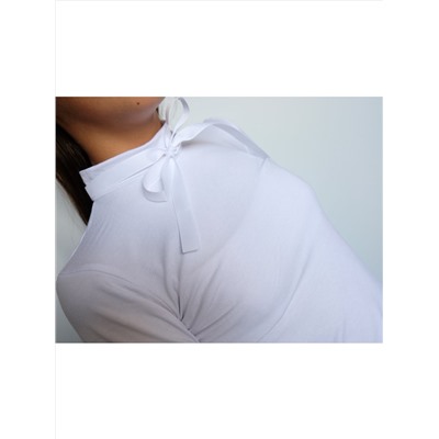 Белая школьная водолазка (блузка) для девочки 84695-ДШ22
