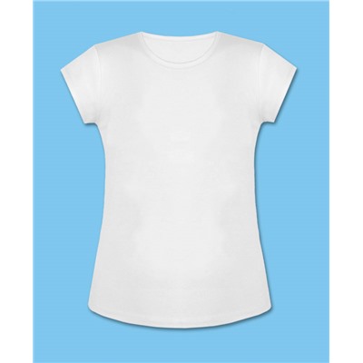 Белая футболка для девочки 7569-ДС21
