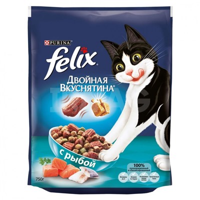 Корм для кошек Felix Двойная вкуснятина Рыба (750 г)
